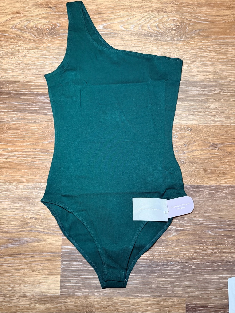 Women’s Bodysuit Asymmetrical Tank Deep Green